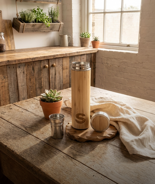 Bamboo Insulated Bottle with Filter