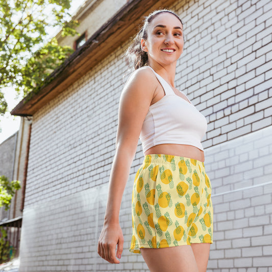 Recycled Athletic Shorts - Pineapple