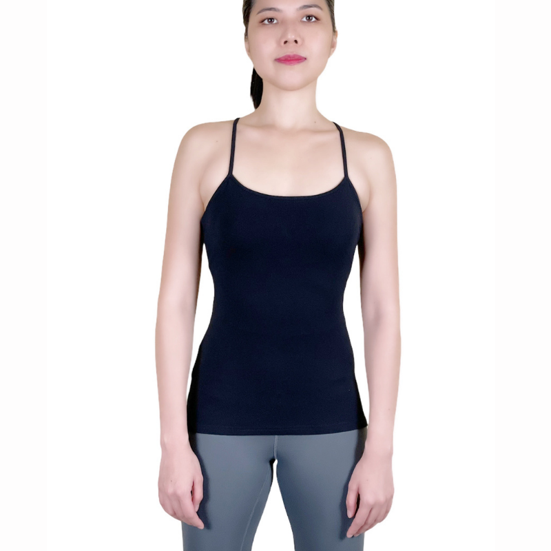 Bamboo Y Tank Top with Removable Bra Pads