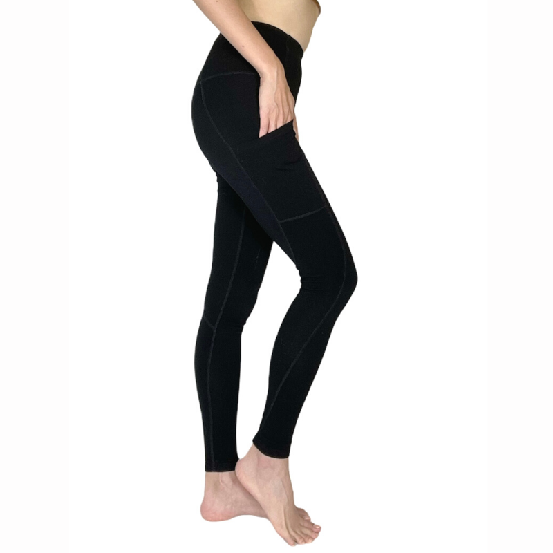 Bamboo High Waisted Black Leggings